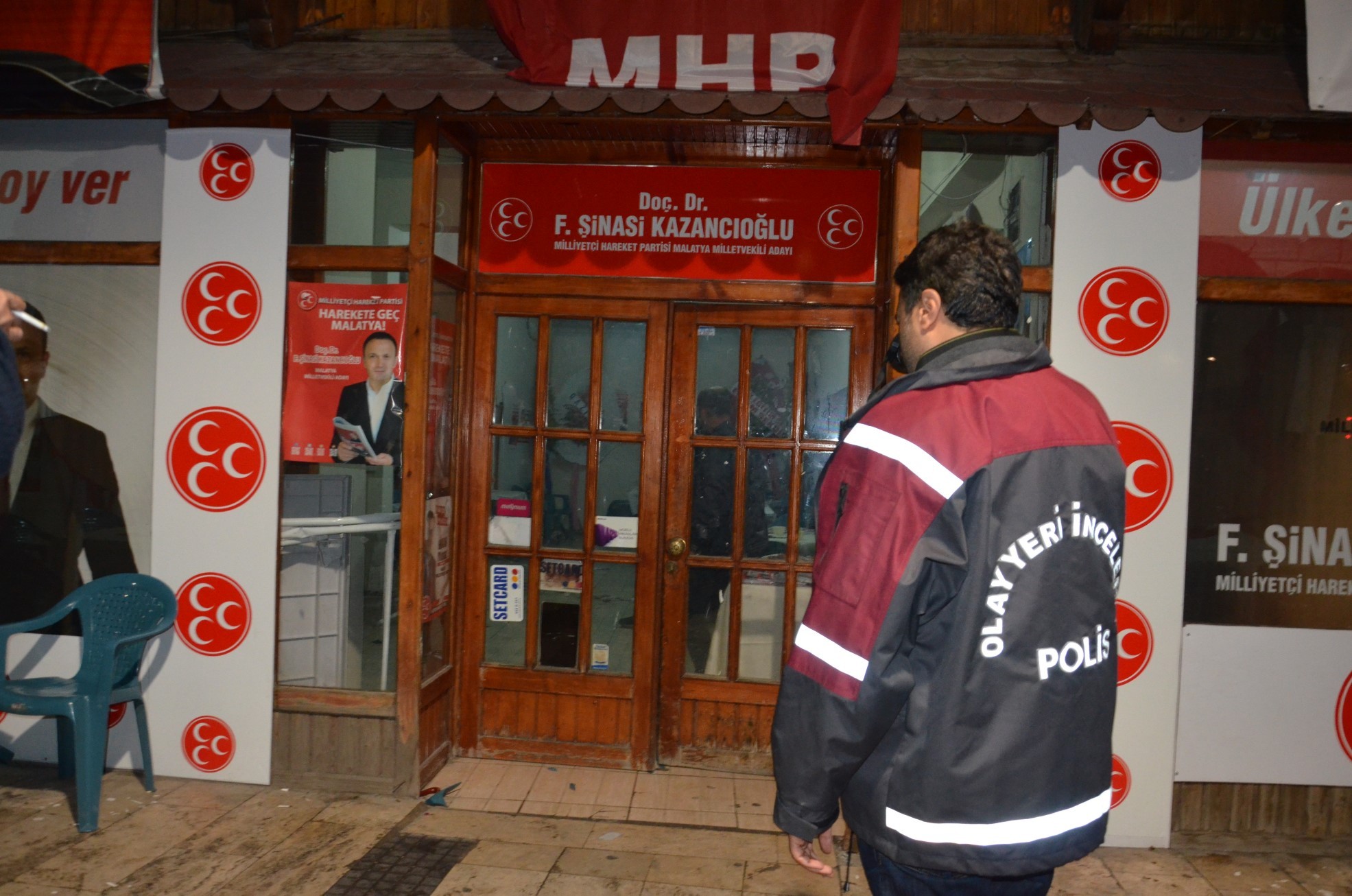 MHP ADAYININ SEÇİM OFİSİNE SALDIRIDA 4 KİŞİ TUTUKLANDI