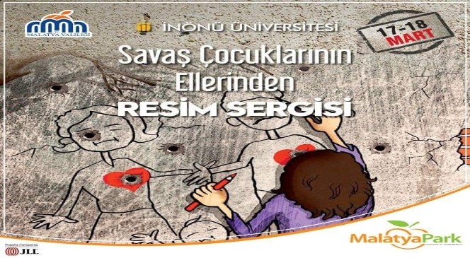 SAVAŞ ÇOCUKLARININ ELLERİNDE RESİM SERGİSİ AÇILDI