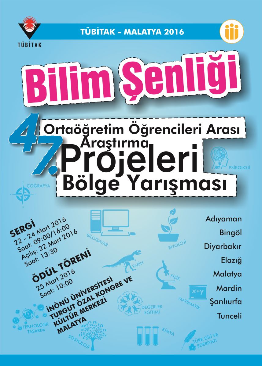 İNÖNÜ ÜNİVERSİTESİ’NDE TÜBİTAK ORTAÖĞRETİM PROJE YARIŞMASI YAPILACAK