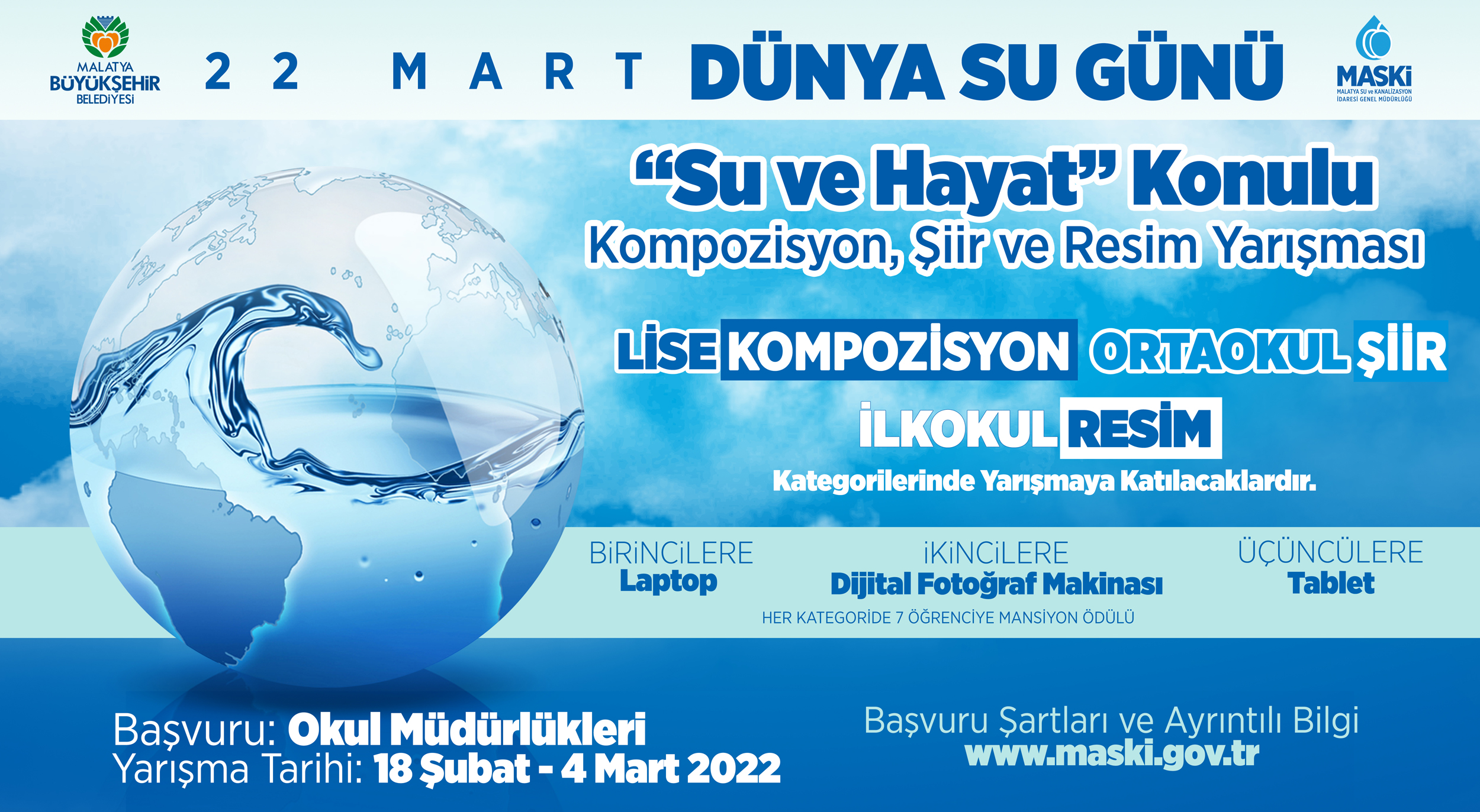 MASKİ’DEN “SU VE HAYAT” KONULU RESİM, KOMPOZİSYON VE ŞİİR YARIŞMASI